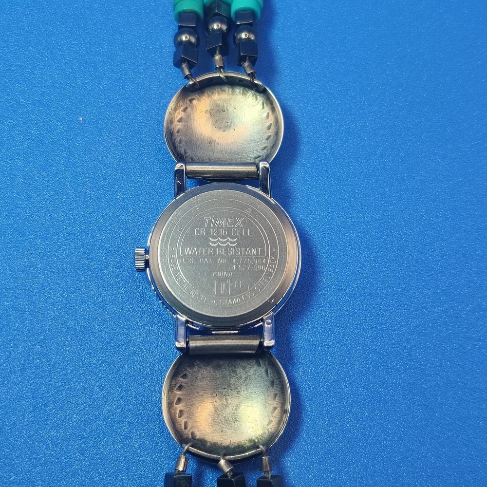 Vintage 1998 Timex Indiglo Sterling Silver Native Turquoise Women's Quartz Watch - Picture 4 of 13